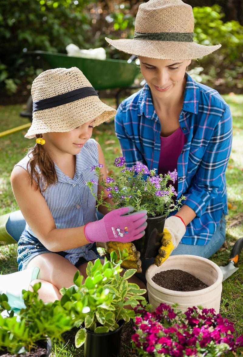 KDK 5 Pairs Kids Gardening Gloves Yard Work Gloves Children Soft Safety Rubber Coated Gloves for Toddlers Youth Girls Boys Children (6-8yr M) - Image 2